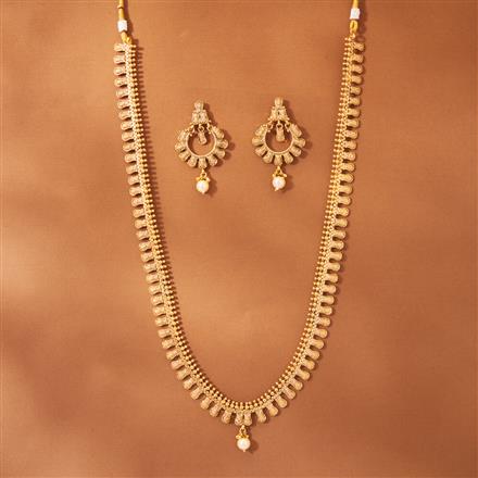 Antique Plain Gold Necklace With Gold Plating