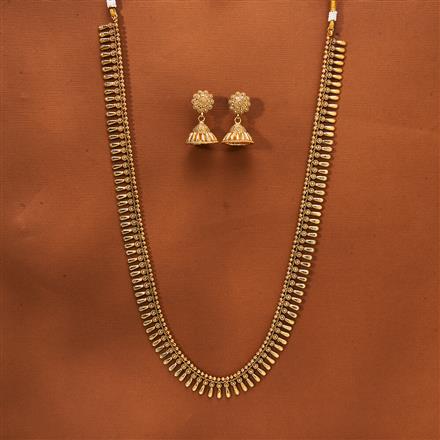 Antique Long Necklace With Gold Plating