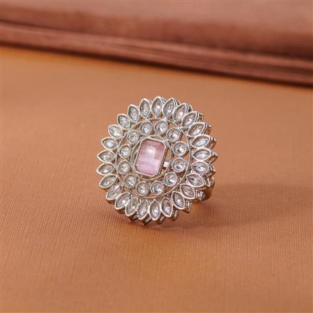 Antique Adjustable Ring With Rhodium Plating