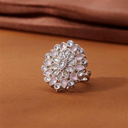 Antique Adjustable Ring With Rhodium Plating