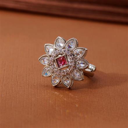 Antique Adjustable Ring With Rhodium Plating