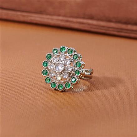 Antique Adjustable Ring With Rhodium Plating