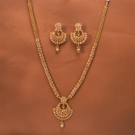 Antique Long Necklace With Gold Plating