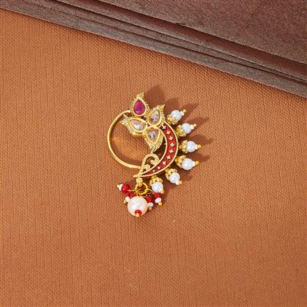 Antique Pressing Nose Ring With Gold Plating