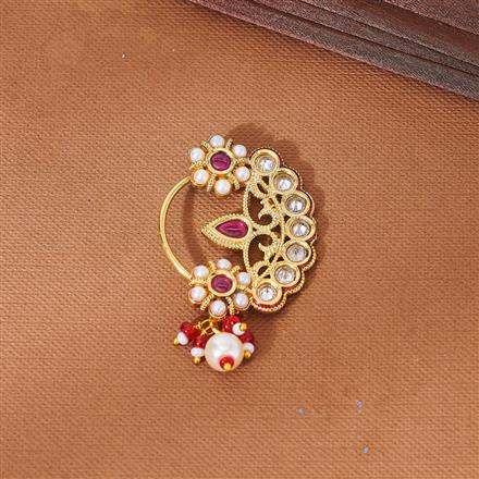 Antique Pressing Nose Ring With Gold Plating