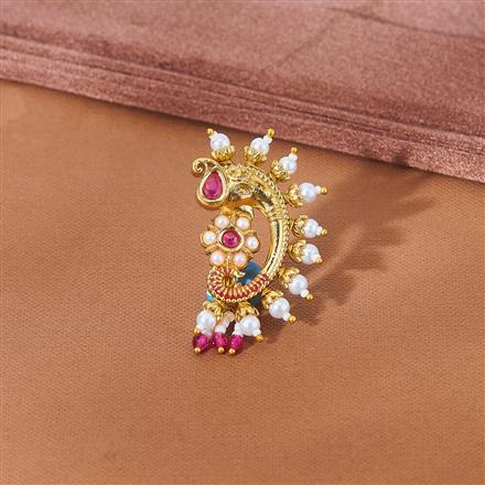 Antique Pressing Nose Ring With Gold Plating