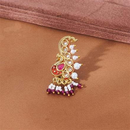 Antique Peacock Nose Ring With Gold Plating
