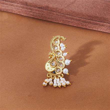 Antique Peacock Nose Ring With Gold Plating