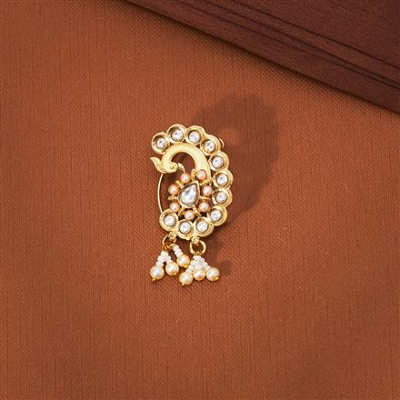 Antique Peacock Nose Ring With Gold Plating