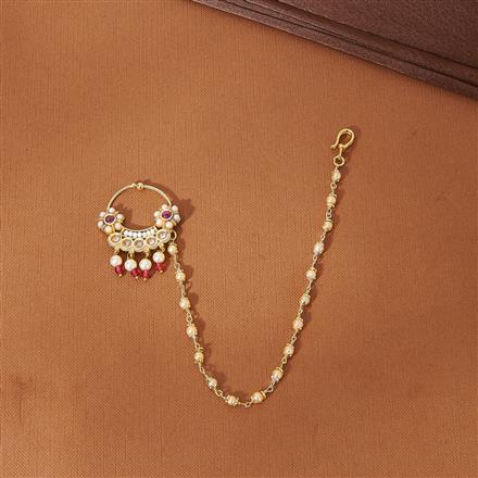 Antique Pressing Nose Ring With Gold Plating