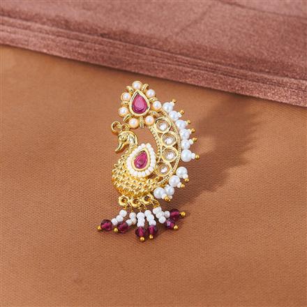 Antique Pressing Nose Ring With Gold Plating