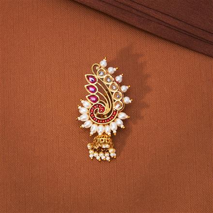 Antique Peacock Nose Ring With Gold Plating