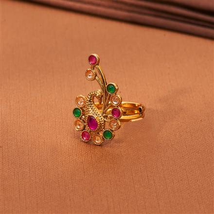 Antique Adjustable Ring With Gold Plating