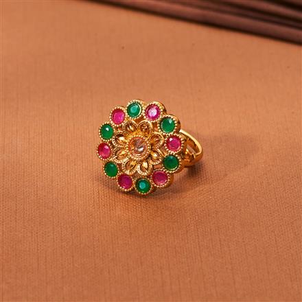 Antique Adjustable Ring With Gold Plating