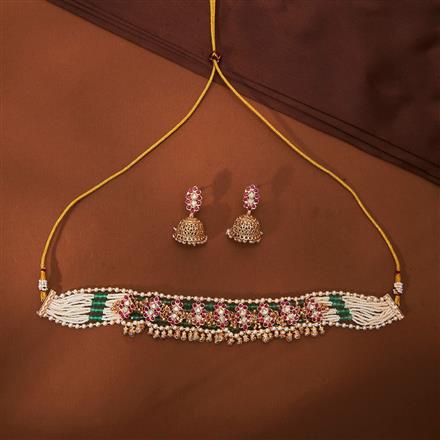 Antique Pearl Necklace With Rose Gold Plating