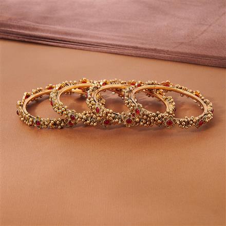 Antique Classic Bangles With Matte Gold Plating