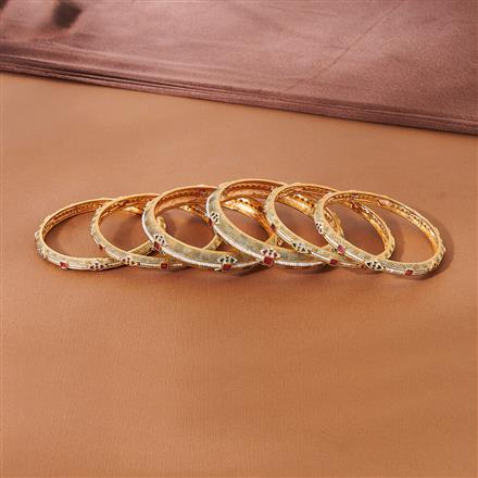 Antique Classic Bangles With Matte Gold Plating