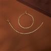 Antique Plain Gold Payal With Gold Plating