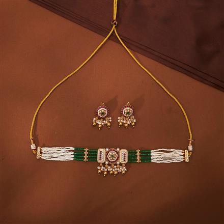 Antique Choker Necklace With Gold Plating