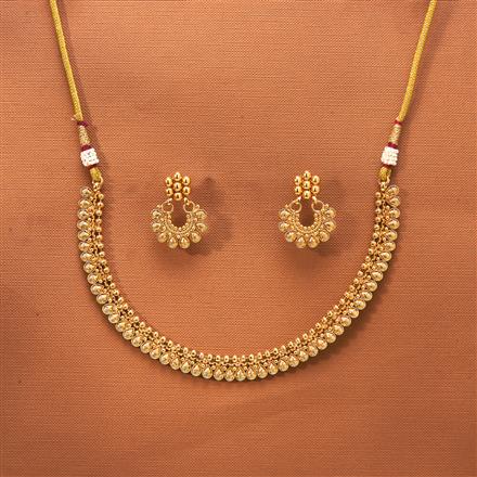 Antique Plain Gold Necklace With Gold Plating