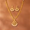 Antique Long Necklace With Gold Plating