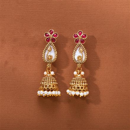 Antique Pearl Earring With Gold Plating