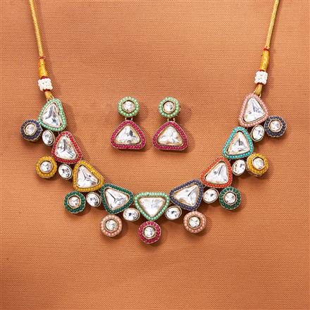 Antique Classic Necklace With Mehndi Plating