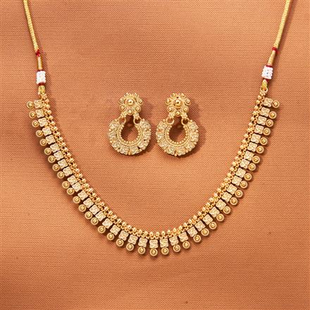 Antique Plain Gold Necklace With Gold Plating