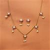 Antique Pearl Necklace With Matte Gold Plating