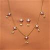 Antique Pearl Necklace With Matte Gold Plating
