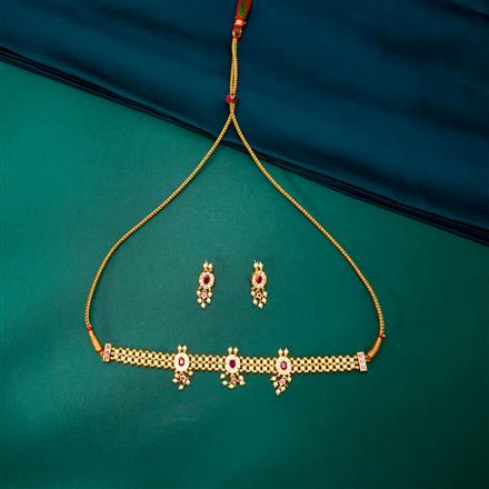 Antique Choker Necklace With Gold Plating