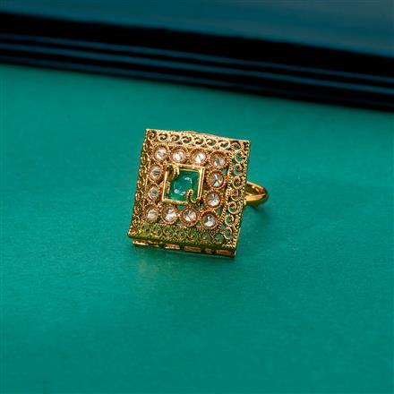Antique Adjustable Ring With Mehndi Plating