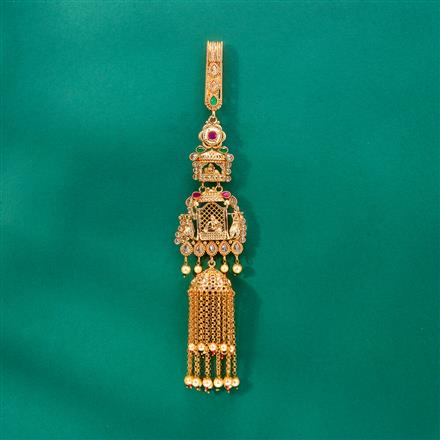 Antique Pearl Jhuda With Gold Plating