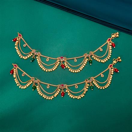 Antique Moti Payal With Gold Plating
