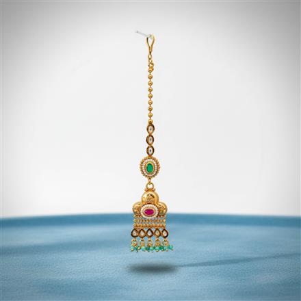 Antique Classic Tikka With Matte Gold Plating