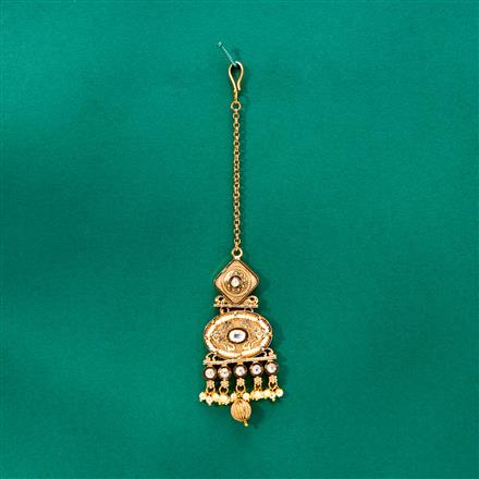 Antique Classic Tikka With Matte Gold Plating