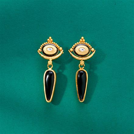 Antique Meenakari Earring With Matte Gold Plating