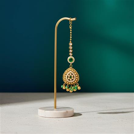 Antique Classic Tikka With Matte Gold Plating