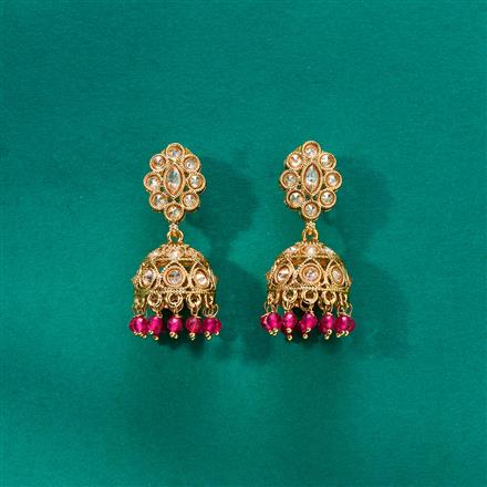 Antique Jhumki With Mehndi Plating
