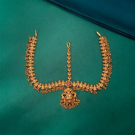 Antique Temple Damini With Matte Gold Plating