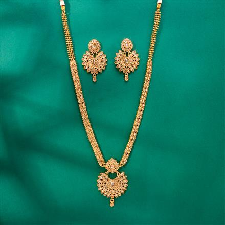Antique Long Necklace With Gold Plating