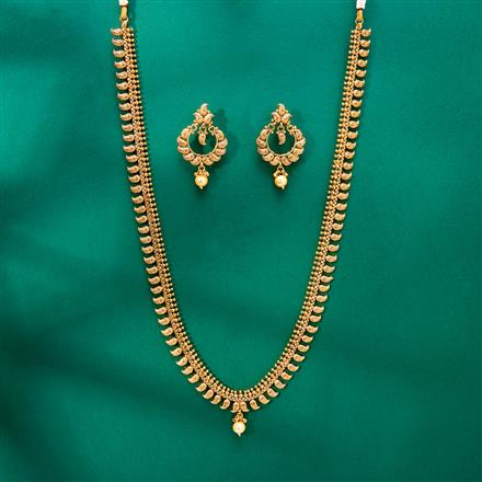 Antique Long Necklace With Gold Plating
