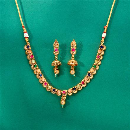 Antique Classic Necklace Set With Gold Plating
