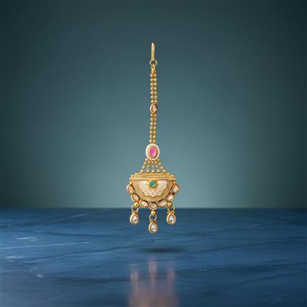 Antique Meenakari Tikka With Gold Plating