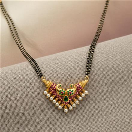 Antique Peacock Mangalsutra With Gold Plating