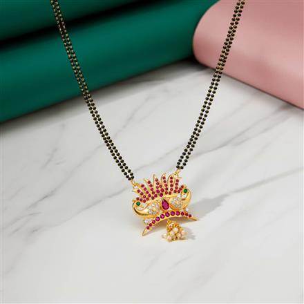 Antique Peacock Mangalsutra With Gold Plating