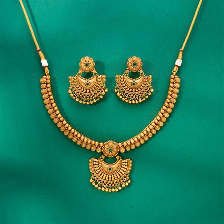 Antique Classic Necklace Set With Gold Plating