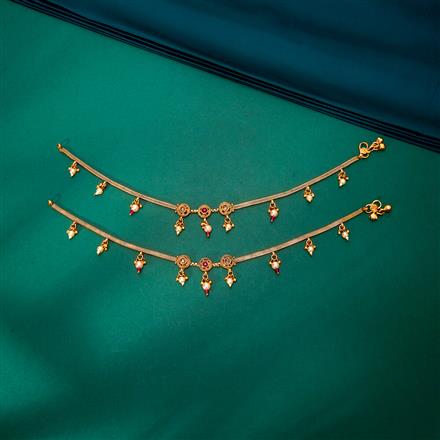 Antique Moti Payal With Gold Plating