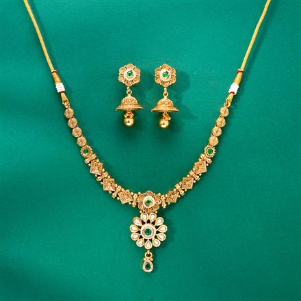 Antique Classic Necklace Set With Gold Plating