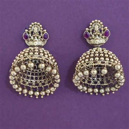 Antique Classic Earring with Matte Gold Plating